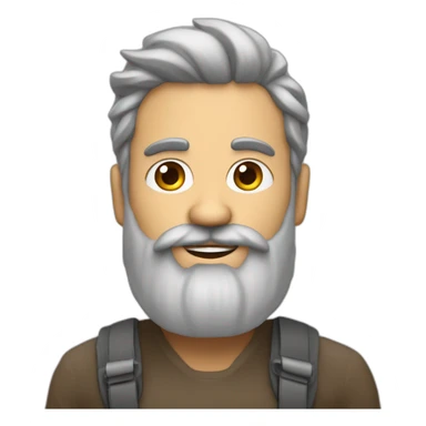 Homme barbu qui raconte une histoire sticker