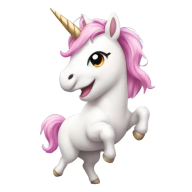 cute little unicorn dancing sticker