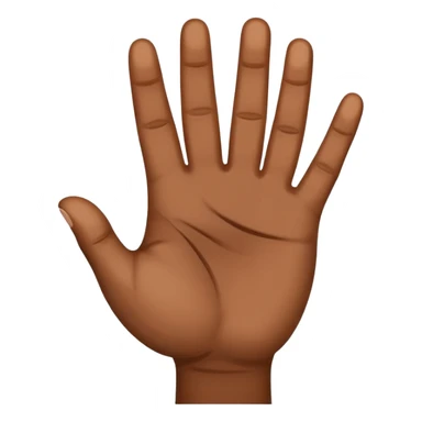 YVL hand sighn, no extra fingers, clear, detailed, brown skin, just the hand  sticker