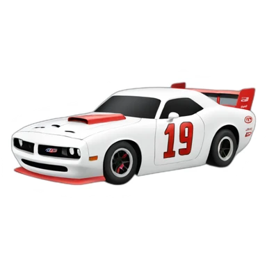 dodge racecar driving sticker