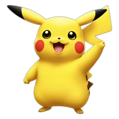obese pikachu thumbs up sticker
