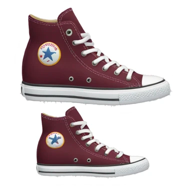 Burgundy Converse  sticker