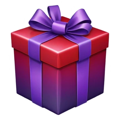  gift box Dark purple gradient to red sticker