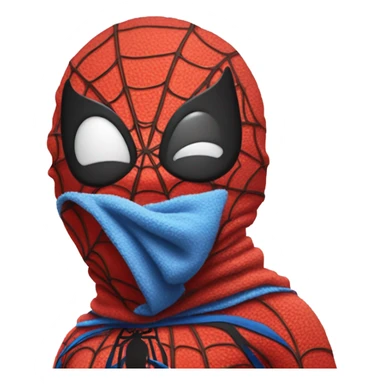 Spiderman in a towel sticker