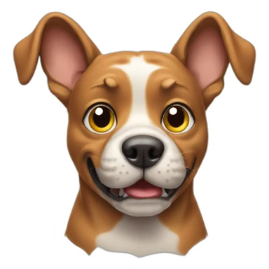 Ugly dog showing thumbs up sticker