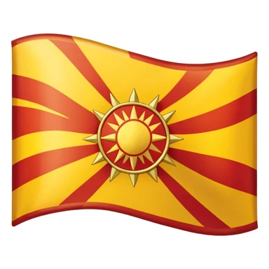 macedonian kutlesh sun flag sticker