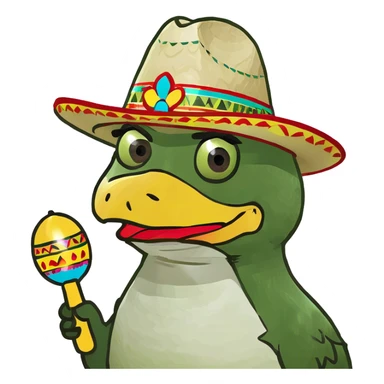 Angry duck piñata sticker
