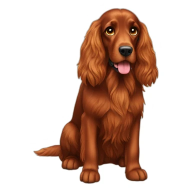 Dog irish setter full body sticker