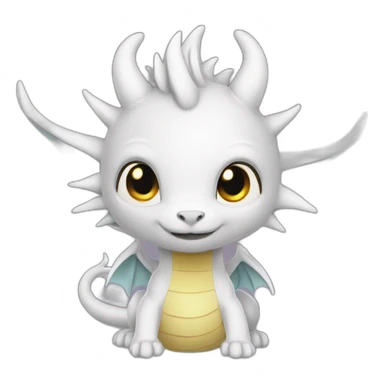 Dragon blanc  sticker