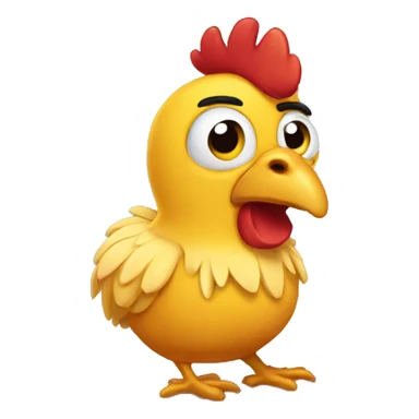Pollo triste llorando  sticker