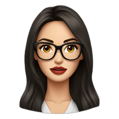 Megan Fox con lentes y suéter blanco sticker