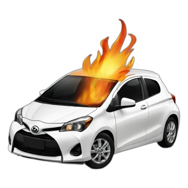 Gr Yaris with fire in the exaust sticker