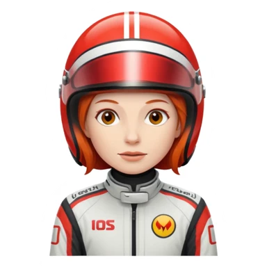 red haired racer sticker