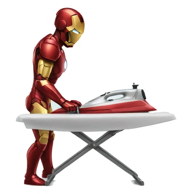 ironman ironing clothes sticker