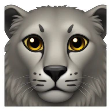 Black Panthe animal face icon sticker