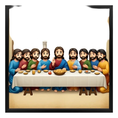 the last supper in painting frame
















 sticker