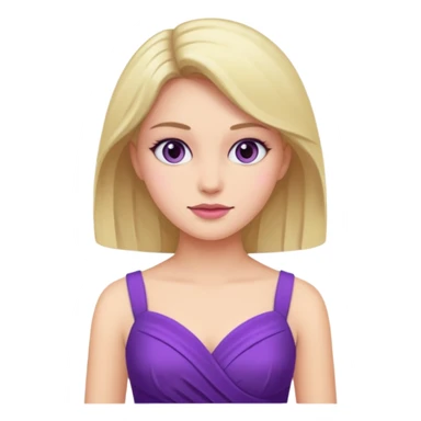 Kadın Mor elbiseli sticker