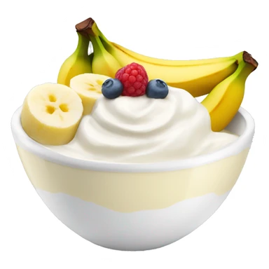 Yogurt and banana bowl  sticker