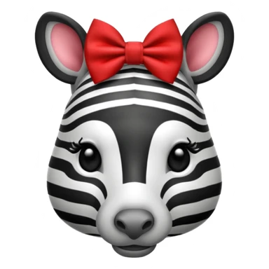 Zebra with red bow tie sticker