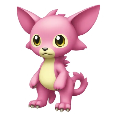 cute kawaii cool Digimon-Fakemon-animal full body sticker