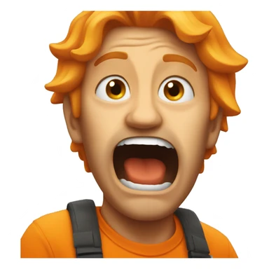 Shocking orange sticker