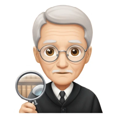 Elder + magnifier, Library Visitor. sticker