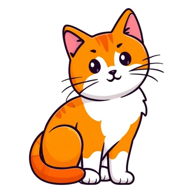 tangerine cat sticker