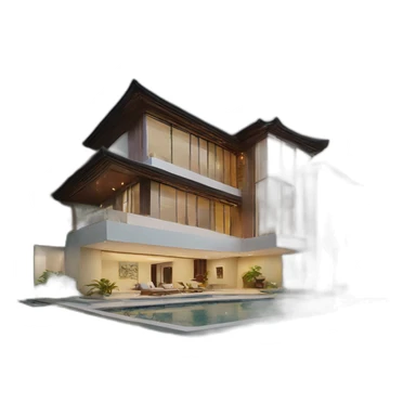 modern luxury house indonesia sticker