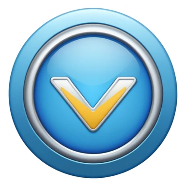 A blue check mark badge with a tick inside a cycle sticker