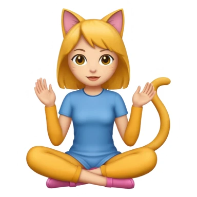 Catgirl sitting  sticker