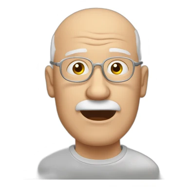 Bald grandpa forgetting where he is sticker