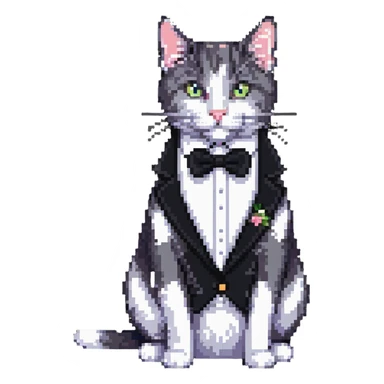tuxedo cat sticker