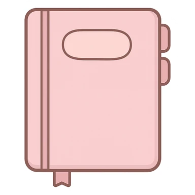 cute pink notebook sticker