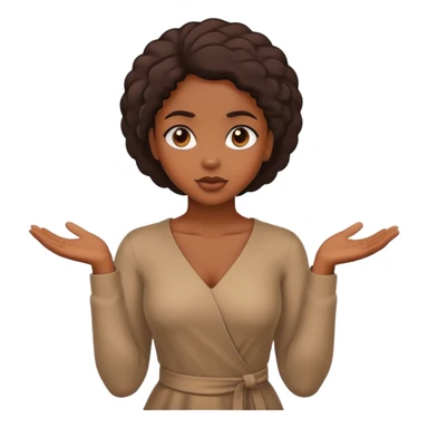 Black beautiful girl shrugging shoulders sticker