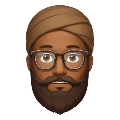 HOMME BRUN LONGUE BARBE LUNETTE sticker