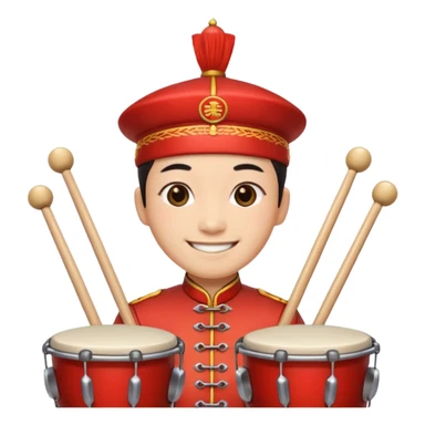 Chinese drummer  sticker