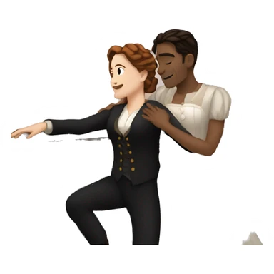 Jack and rose on the titanic sticker