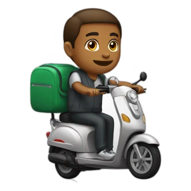 Scooter avec Emmanuel sticker