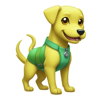 Cool Electrike Pokémon Green Yellow Dog full body sticker
