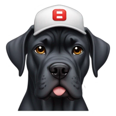  Cane corso with a Mario cap sticker