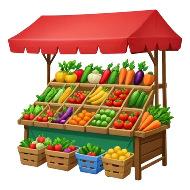 street market vegetable stall emoji sticker