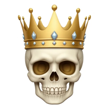 Skull face with a crown sticker