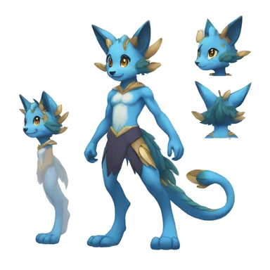 Anthro Sona Fakemon Hybrid Full Body sticker