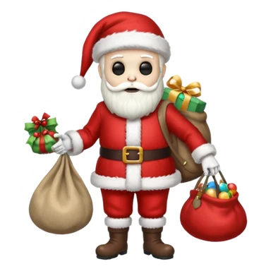 Skeleton death dressed as santa sticker