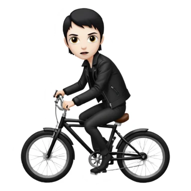 vampire with bicycle. sticker