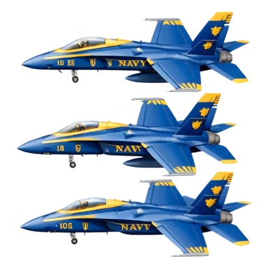 four US Navy Blue Angels f/a-18s performing diamond formation maneuver sticker