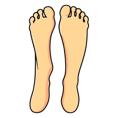 Cartoon leg and foot sticker