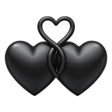İki siyah kalp Birleşik sticker