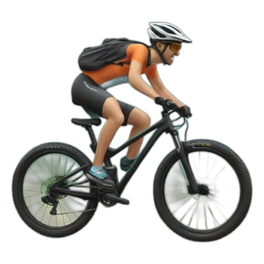 Sprinter van mountain bike sticker