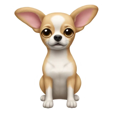 Stuffed animal bunny merged with chihuahua  sticker
